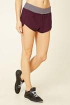 Forever21 Women's  Eggplant Active Woven Shorts