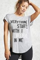 Forever21 Active Believe Boxy Top