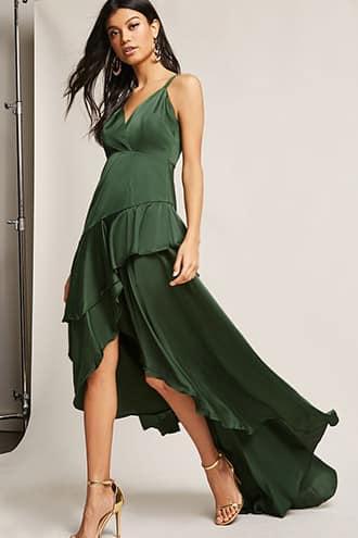 Forever21 Ruffle High-low Maxi Dress