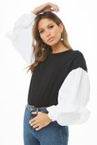 Forever21 Balloon Sleeve Combo Top