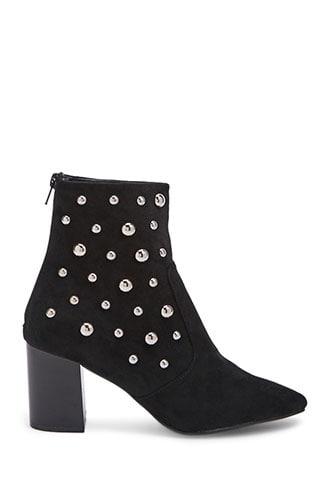 Forever21 Studded Block Heel Booties
