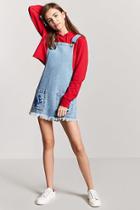 Forever21 Embroidered Overall Dress