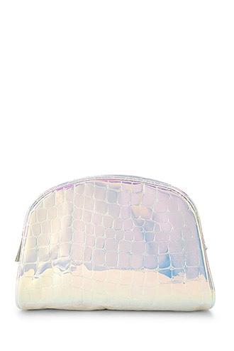 Forever21 White Holographic Makeup Bag