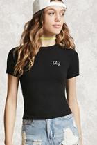 Forever21 Peachy Embroidered Top