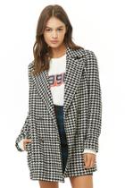 Forever21 Houndstooth Double-breasted Coat