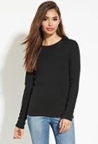 Forever21 Women's  Black Classic Cotton Tee