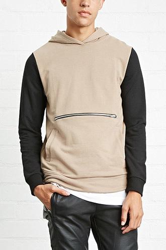21 Men Men's  Zipper-front Hoodie
