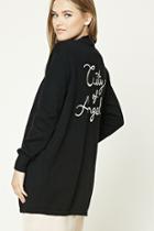 Forever21 Women's  City Of Angels Graphic Cardigan