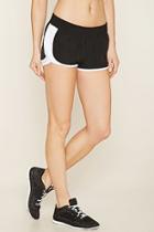 Forever21 Women's  Black & White Active Contrast-trimmed Shorts
