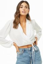 Forever21 Faux-wrap Crop Top