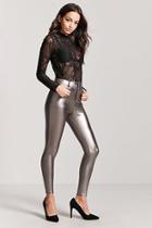Forever21 Faux Leather-coated Pants