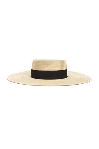 Forever21 Contrast-trim Floppy Straw Hat