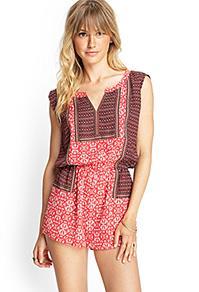 Forever21 Geo Print Romper