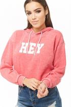 Forever21 Hey Graphic Drawstring Hoodie
