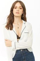 Forever21 Sheer Pajama-inspired Shirt