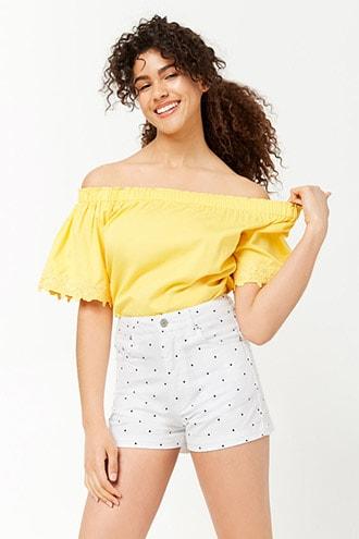 Forever21 High-rise Polka Dot Shorts
