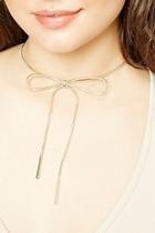 Forever21 Snake Chain Bow Necklace