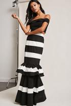 Forever21 Striped Drop-waist Skirt