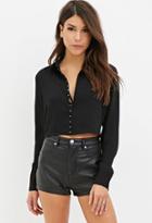 Forever21 Women's  Cutout-back Crop Top