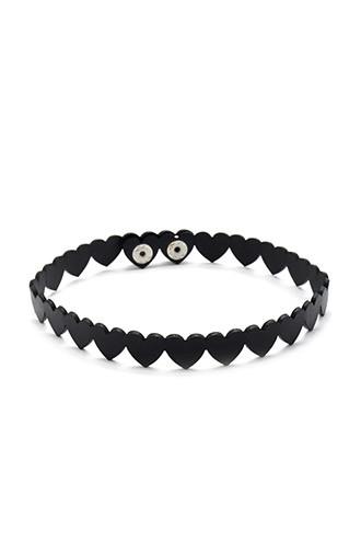 Forever21 Faux Leather Heart Choker