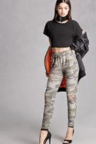 Forever21 Ripped Camo Print Pants