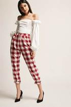 Forever21 Gingham High-rise Pants