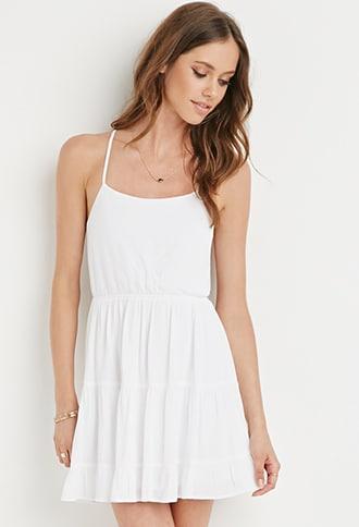Forever21 Tiered Crisscross-back Dress