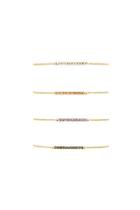 Forever21 Rhinestone Bar Bracelet Set