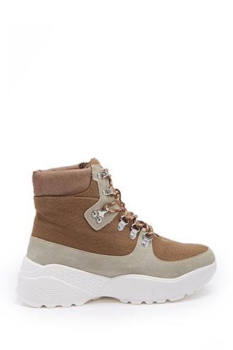 Forever21 Colorblock Combat Boots