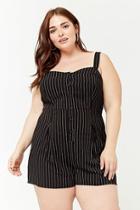 Forever21 Plus Size Pinstriped Romper