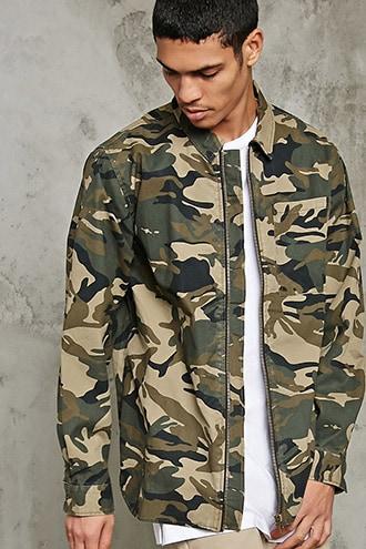Forever21 Zippered Camo Jacket