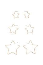 Forever21 Assorted Star Hoop Earring Set