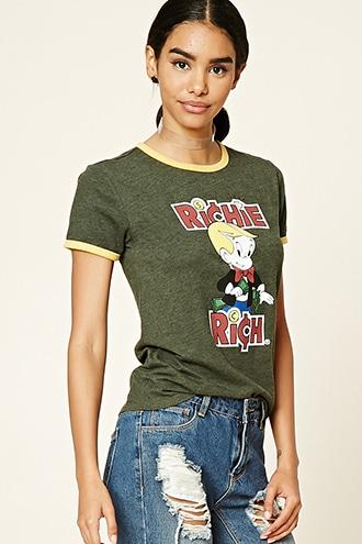 Forever21 Richie Rich Graphic Ringer Tee