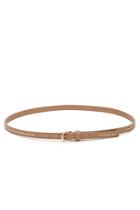 Forever21 Nude Faux Leather Skinny Belt