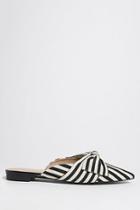 Forever21 Striped Bow Mules