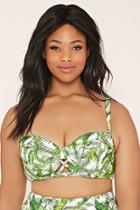 Forever21 Plus Women's  Plus Size Palm Bikini Top