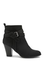 Forever21 Faux Leather Buckle Booties