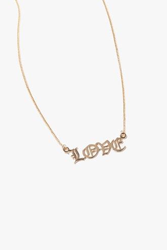 Forever21 Love Pendant Chain Necklace