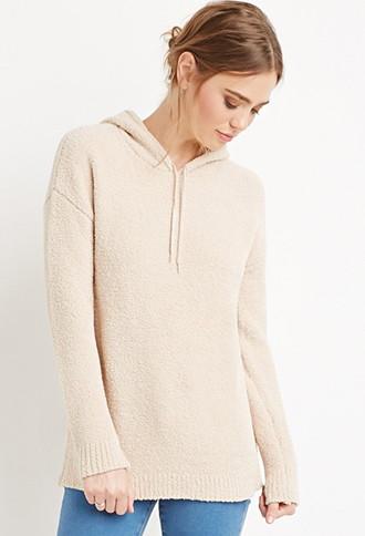 Forever21 Fuzzy Drawstring Hoodie