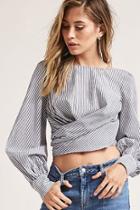 Forever21 Open-back Striped Top