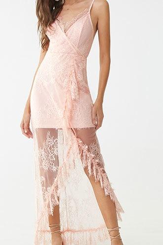 Forever21 Lace Surplice Maxi Dress
