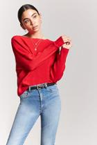 Forever21 Ribbed Dolman-sleeve Sweater