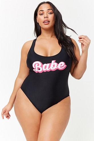 Forever21 Plus Size Babe One-piece Swimsuit