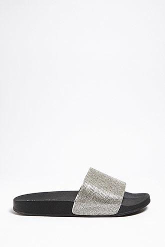 Forever21 Rhinestone Pave Slides