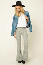 Forever21 Women's  Marled Knit Fold-over Pants