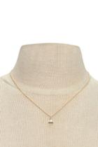 Forever21 Cubic Zirconia Triangle Necklace