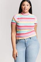 Forever21 Plus Size Ribbed Stripe Top