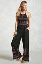 Forever21 Geo Print Halter Jumpsuit