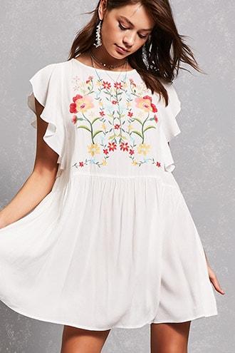 Forever21 Aryn K Embroidered Dress