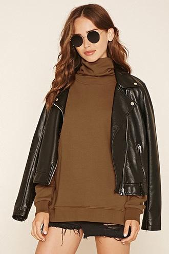 Forever21 Women's  Knit Turtleneck Sweater